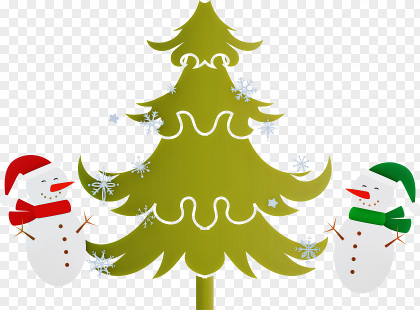 Christmas Tree Snowman PNG