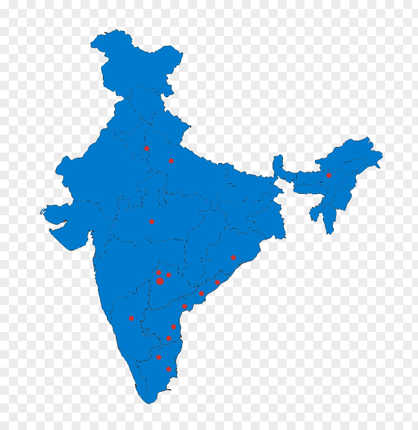India States And Territories Of Map Vector Graphics Illustration PNG