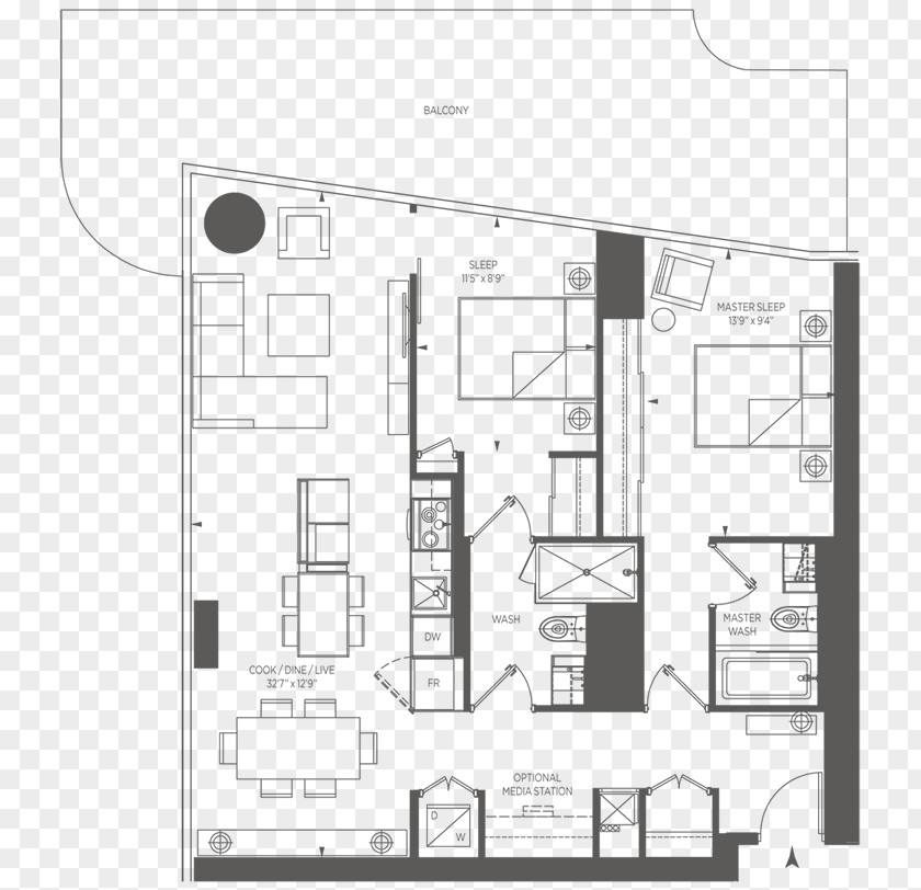 House Floor Plan One Bloor Street East Apartment PNG