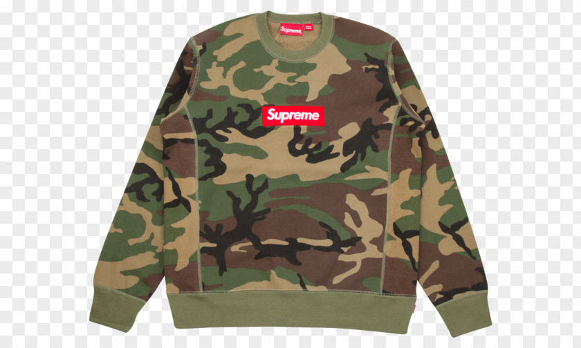 T-shirt Hoodie Crew Neck Supreme Camouflage Sweater PNG