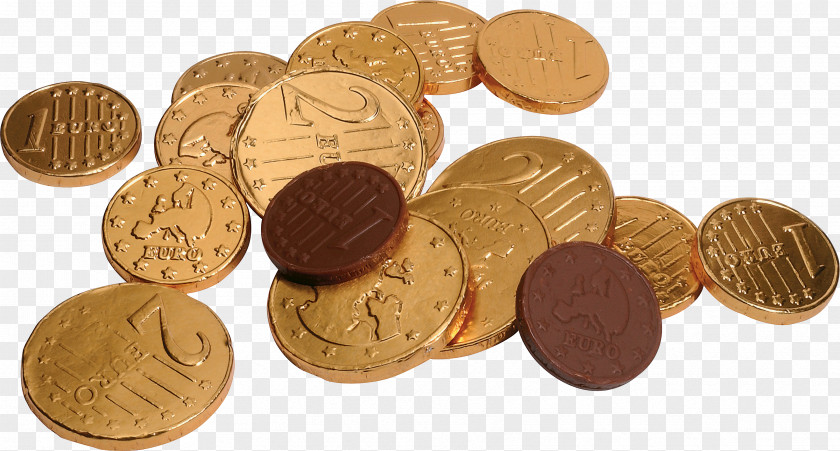 Dollar Chocolate Coin Clip Art PNG