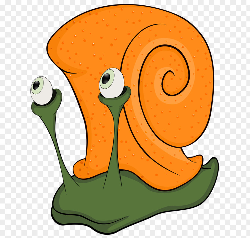 Orange Snail Cartoon Animation Gastropods Clip Art PNG