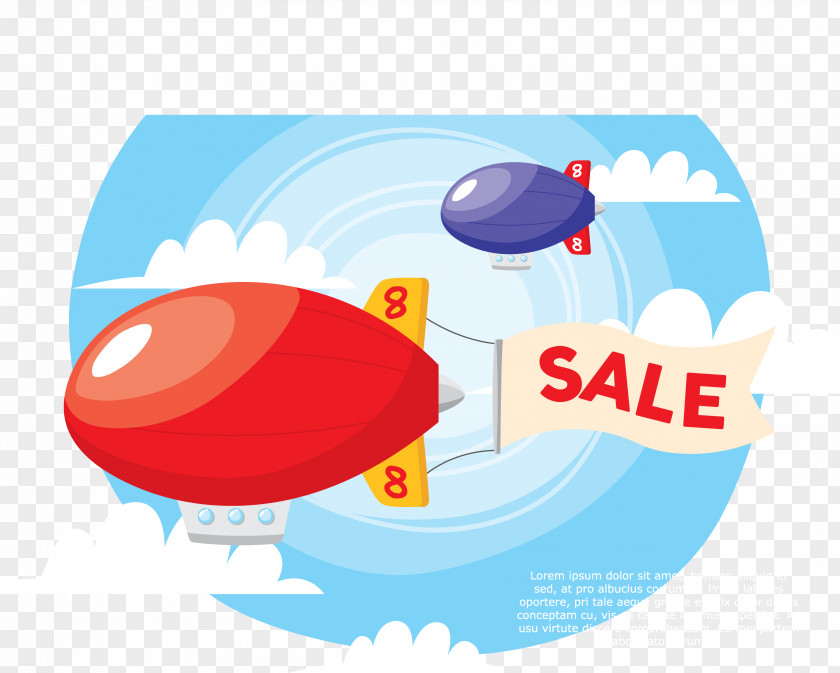 Painted Rocket Banner Airship PNG