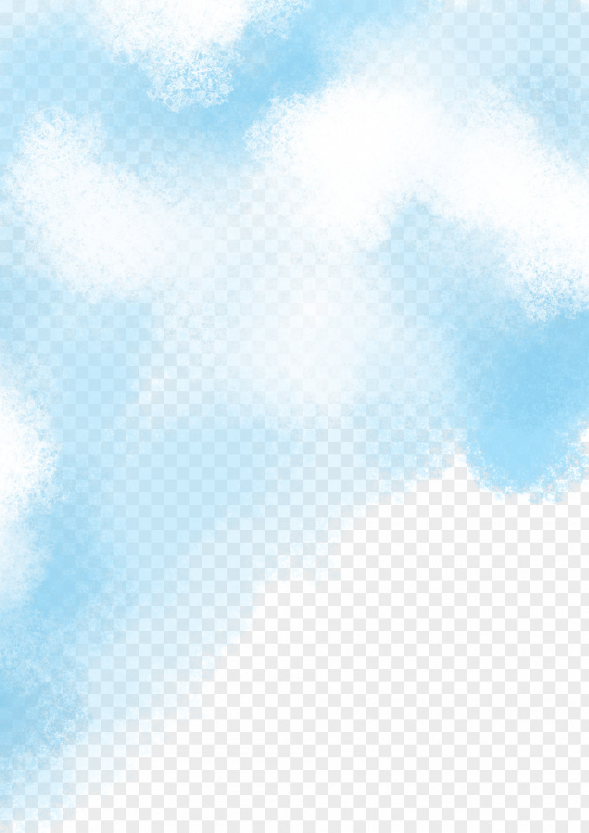 Watercolor Blue Sky And White Clouds Cloud PNG