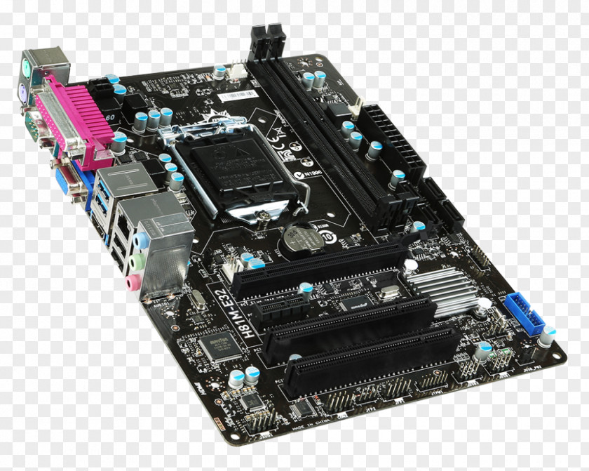 Intel LGA 1150 MicroATX Motherboard MSI H81M-P33 PNG