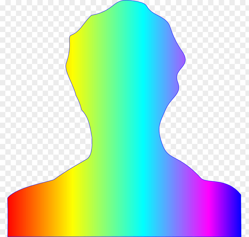 Rainbow Gradient Silhouette Clip Art PNG