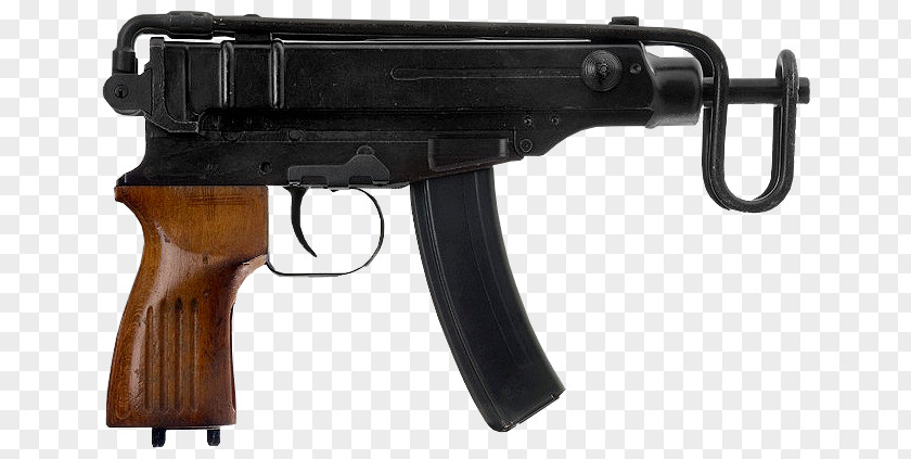 Sale Three Dimensional Characters Submachine Gun Škorpion Magpul FMG-9 Firearm Foldable Machine PNG