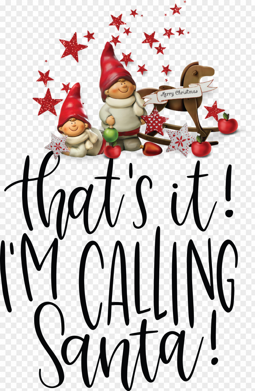 Calling Santa Christmas PNG