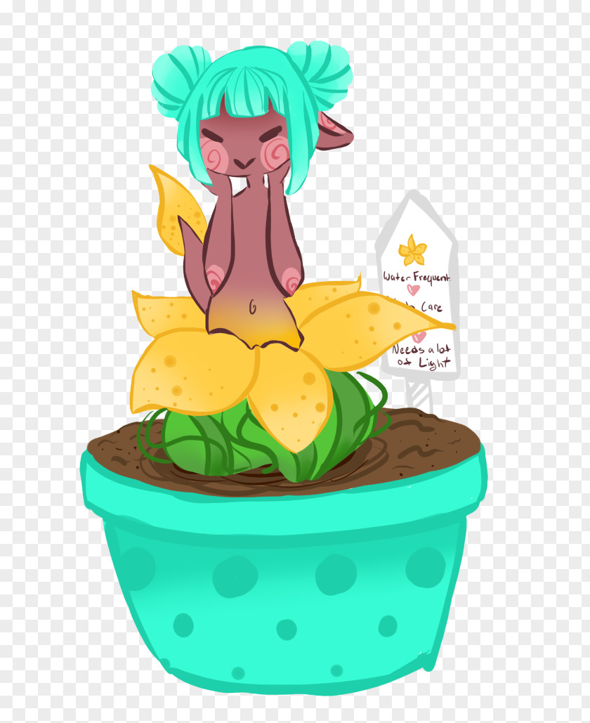 Flower Flowerpot Character Clip Art PNG