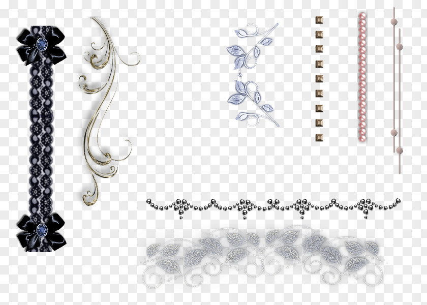 Line Black Rose Body Jewellery Chain Font PNG