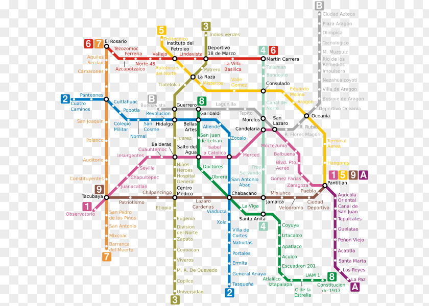 Map Rapid Transit Metro Apatlaco Commuter Station Mexico City PNG