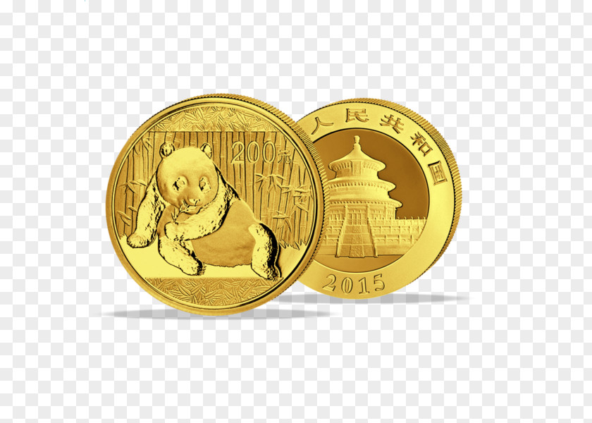 Coin Giant Panda Chinese Gold PNG