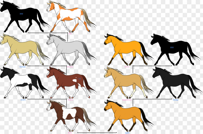 Horse Mustang Horses Family Tree Spirit PNG