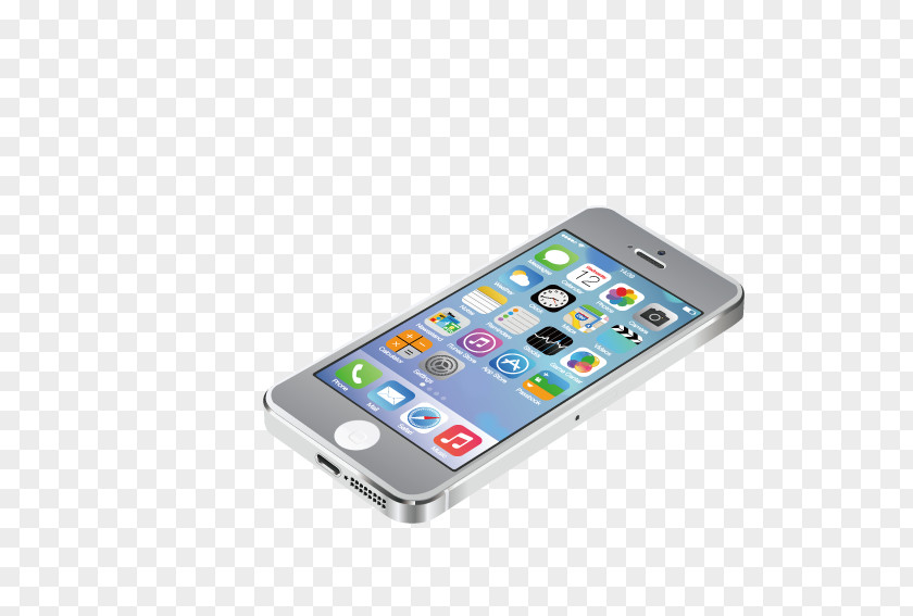 White Apple Phone IPhone 5 6 IOS 7 Smartphone PNG