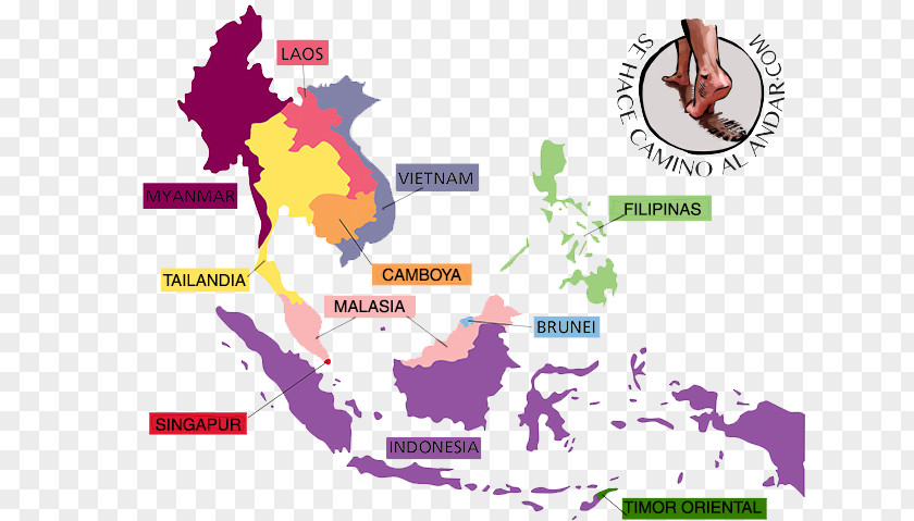 Todos Los Paises Del Mapa De Asia Member States Of The Association Southeast Asian Nations Map Cambodia Image PNG