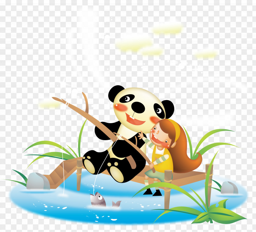 Red Panda Fishing Giant Royalty-free Illustration PNG