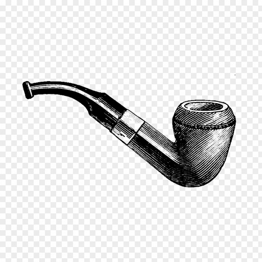 Sherlock Pipe Tobacco Holmes Engraving Black And White PNG