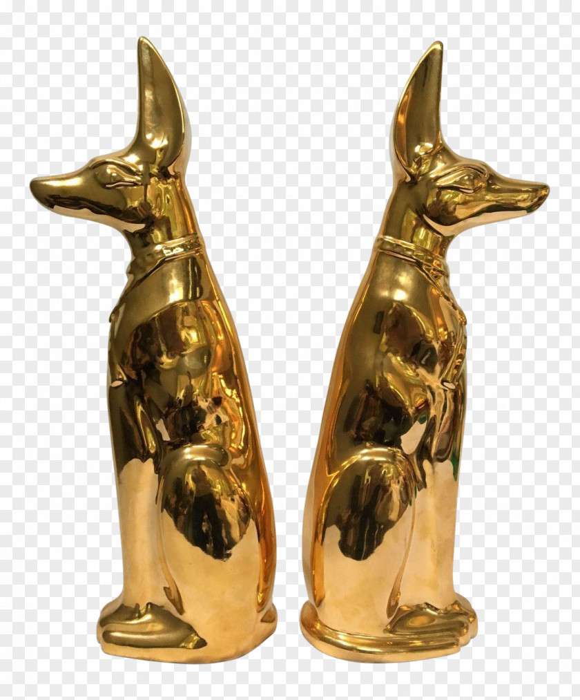 Golden Statue Pharaoh Hound Pug Dog Crate Anubis PNG