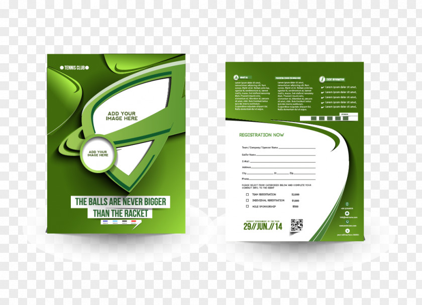 Green Business Background Flyer Brochure Graphic Design PNG