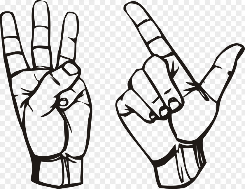 Hand Point American Sign Language Alphabet PNG