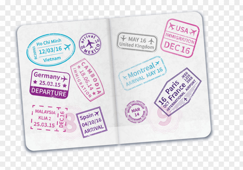 Passport Stamp Travel Visa Immigration PNG