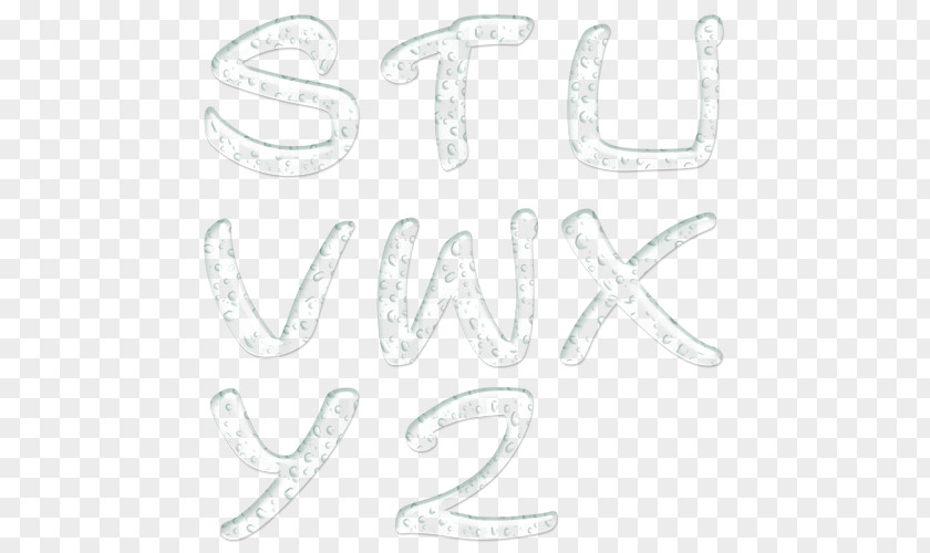 Creative Droplets Letters White Material Silver Pattern PNG