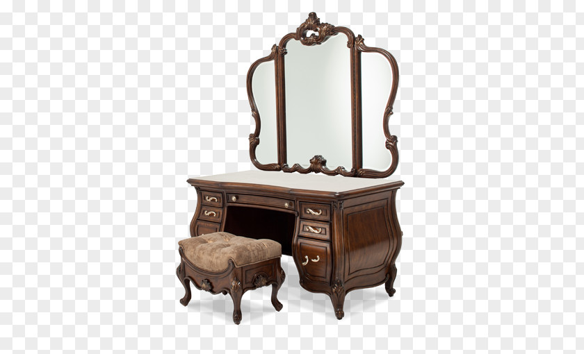 Table Bedside Tables Mirror Glass Vanity PNG