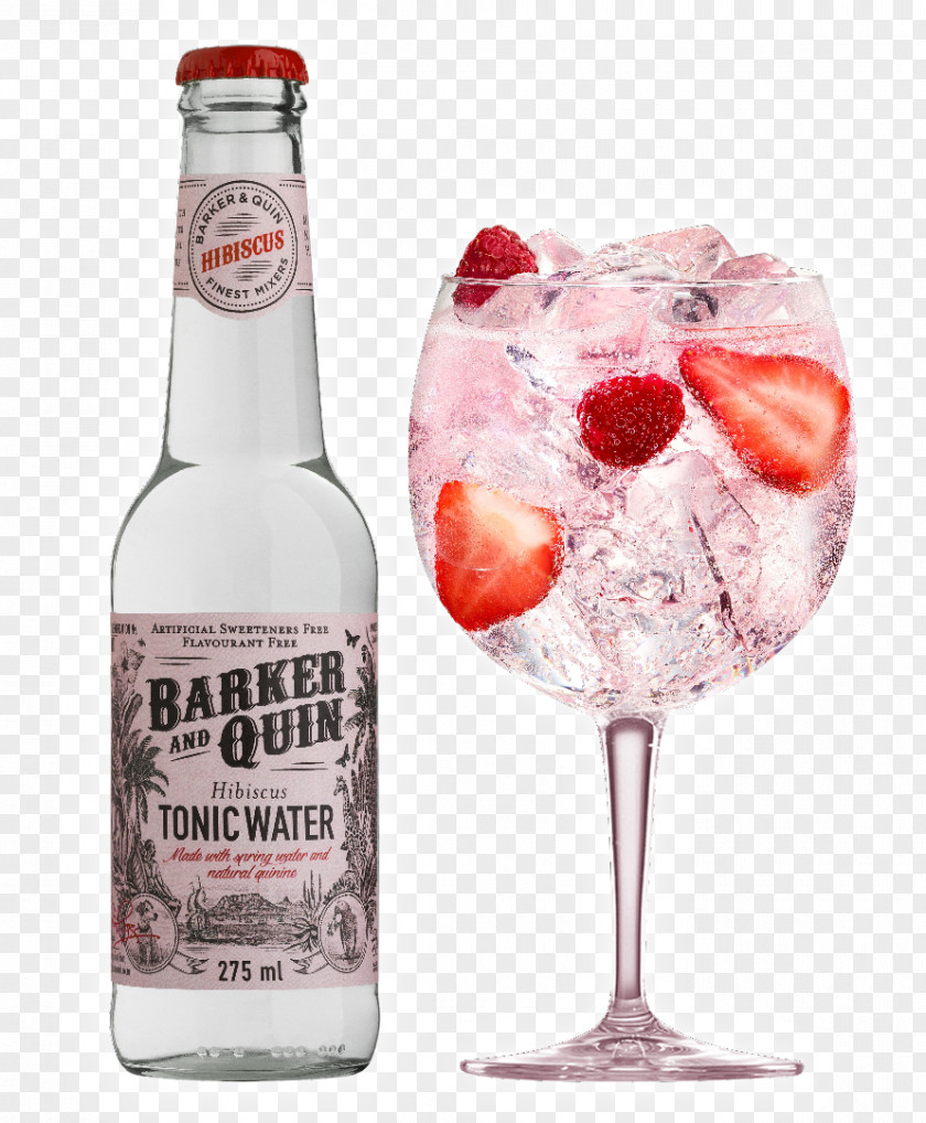 Cocktail Tonic Water Gin And Elderflower Cordial Pink Drink Mixer PNG