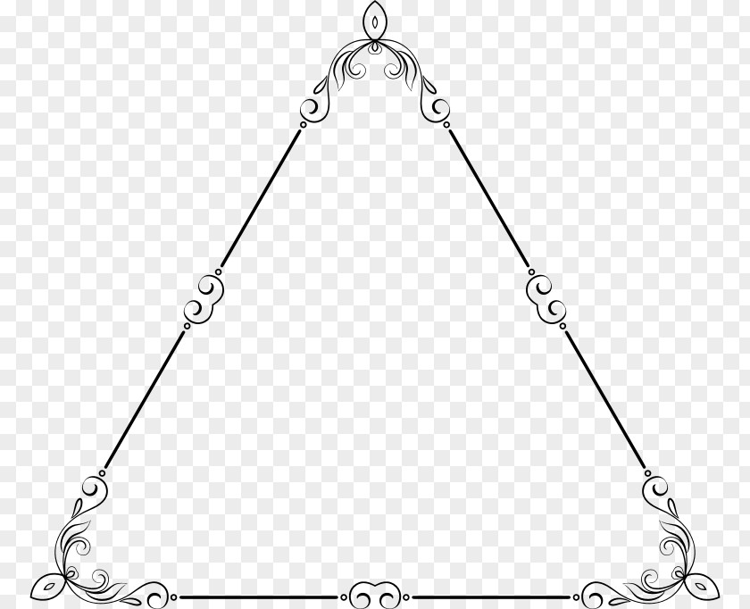 Elegant Frame Triangle Point PNG