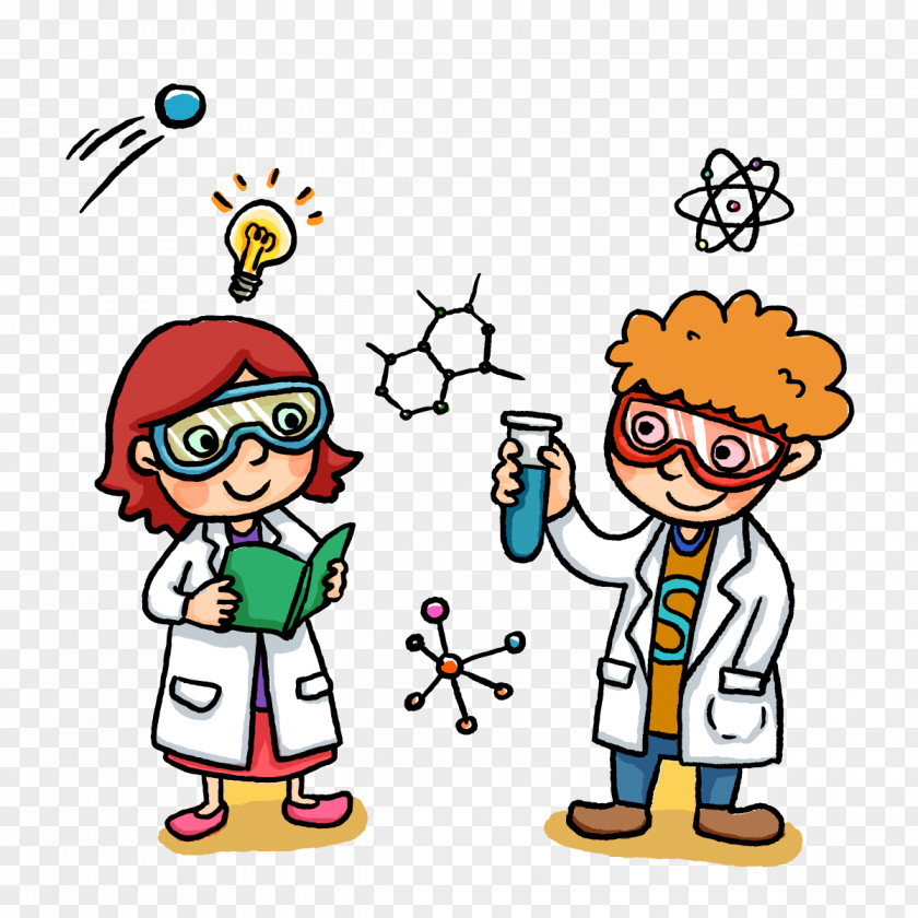 Vector Little Scientist Painting PNG