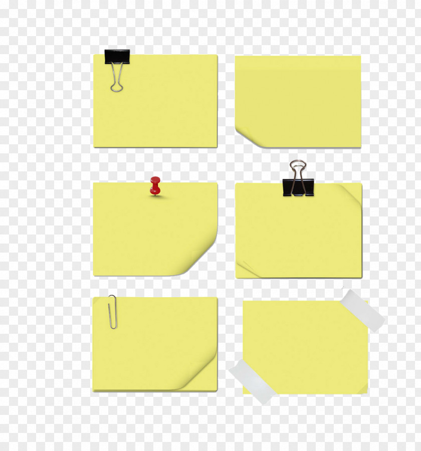 Yellow Paper Notes Post-it Note Notebook PNG