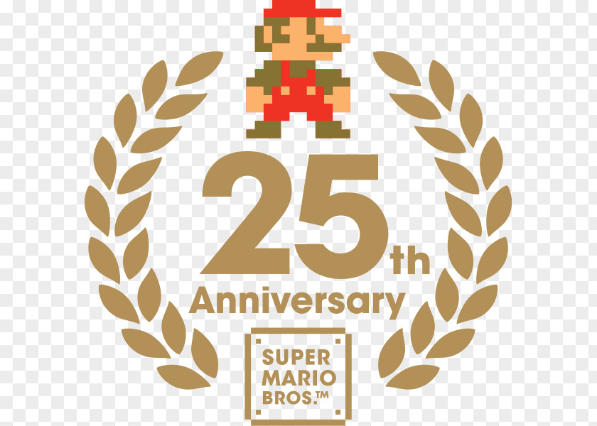 25 Anniversary Badge Super Mario Bros. All-Stars Wii PNG