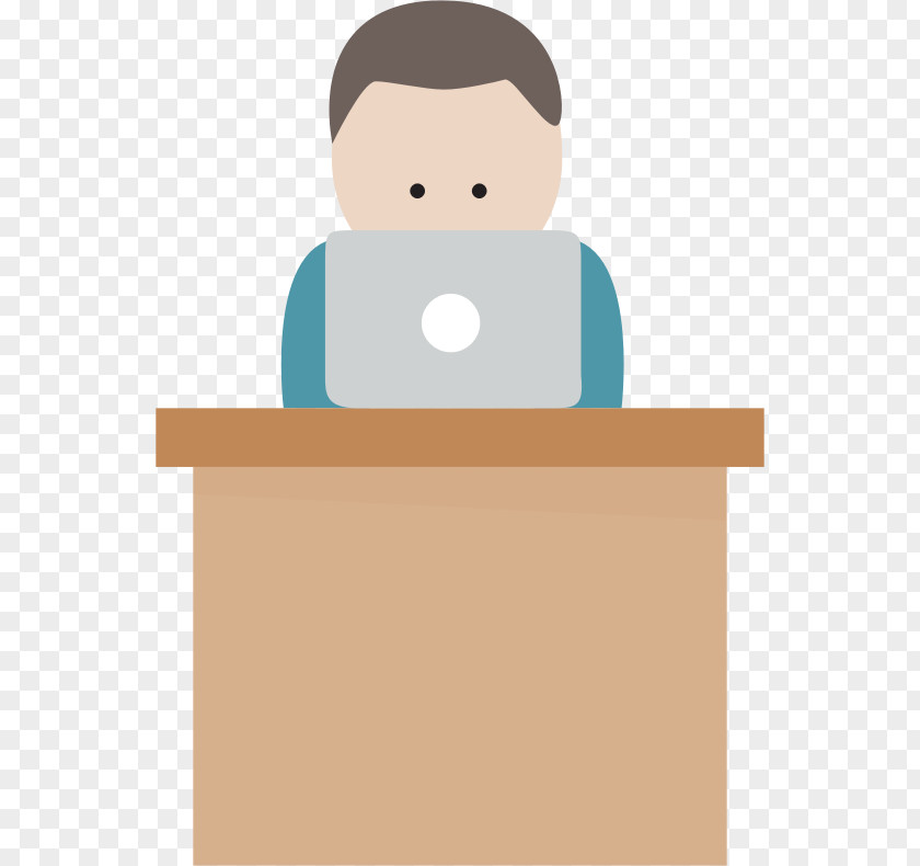 Cartoon Computer Desk Clip Art PNG