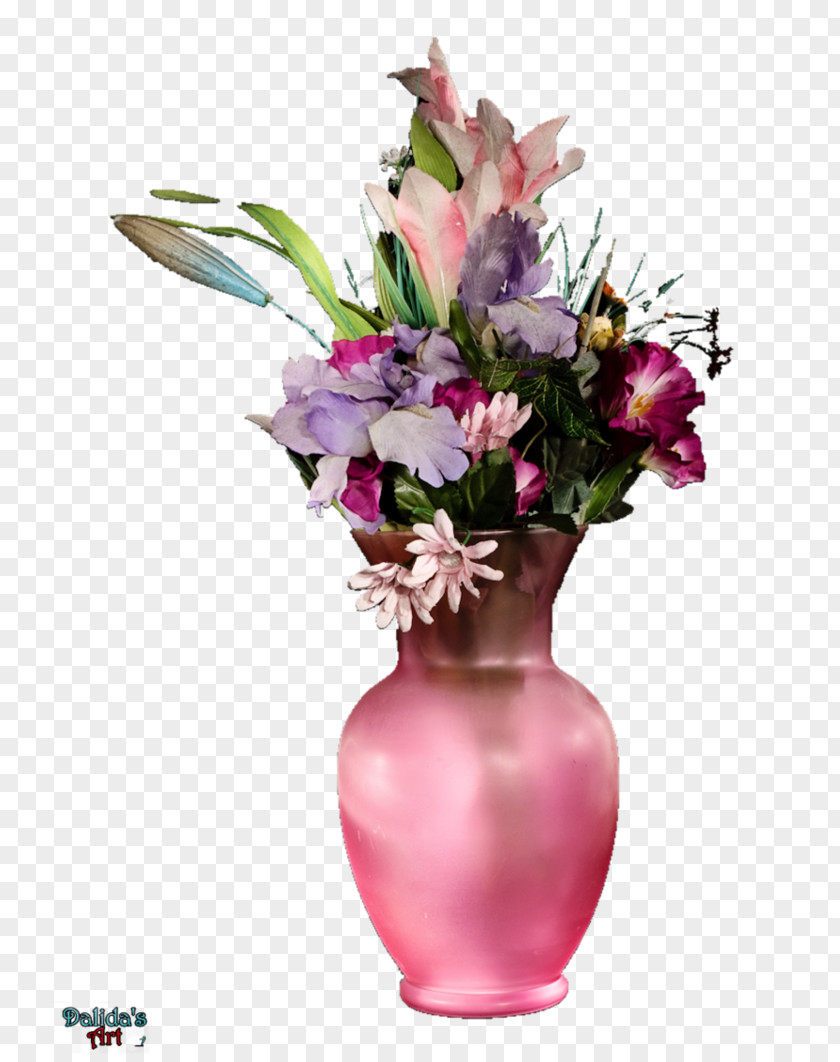 Flower Vase Pink Flowers Floral Design PNG