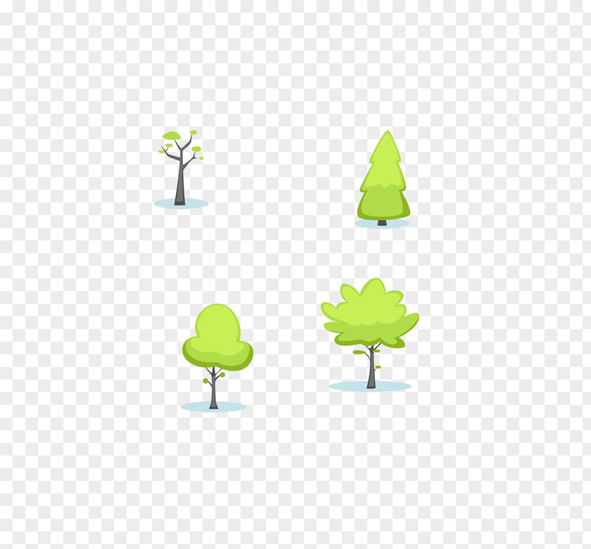 Cartoon Tree Illustration PNG