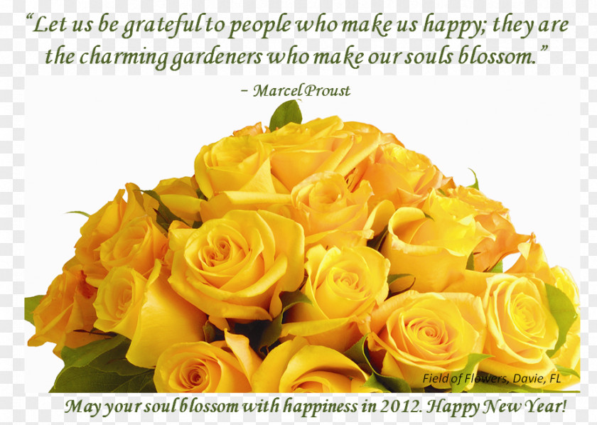 Flower Quotation New Year Let Us Be Grateful To People Who Make Happy; They Are The Charming Gardeners Our Souls Blossom. Wish PNG