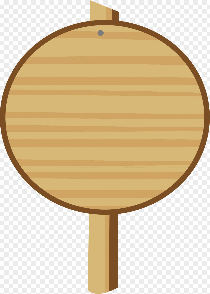 Round Wood Signboard Icon PNG