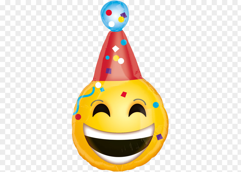 Balloon Party Hat Birthday Smiley Emoticon PNG