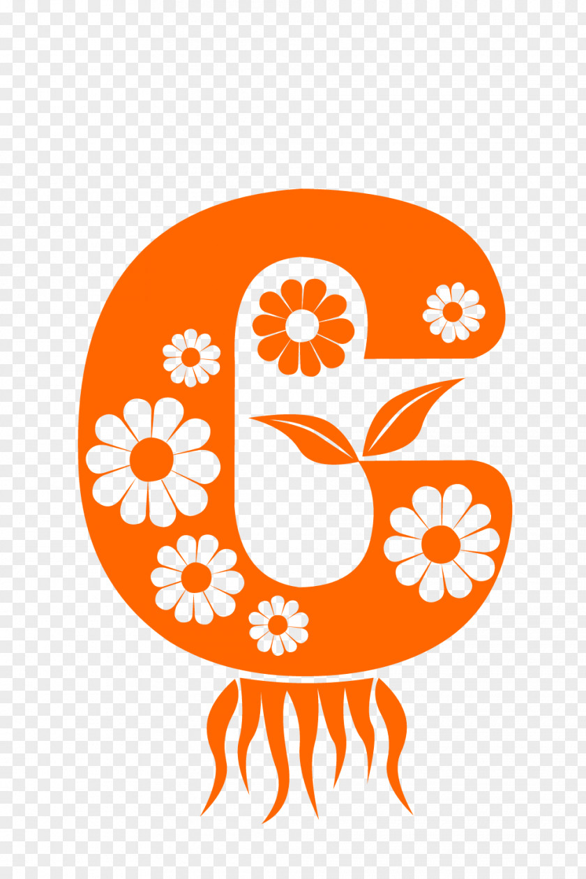 Letter C Floral Style. PNG