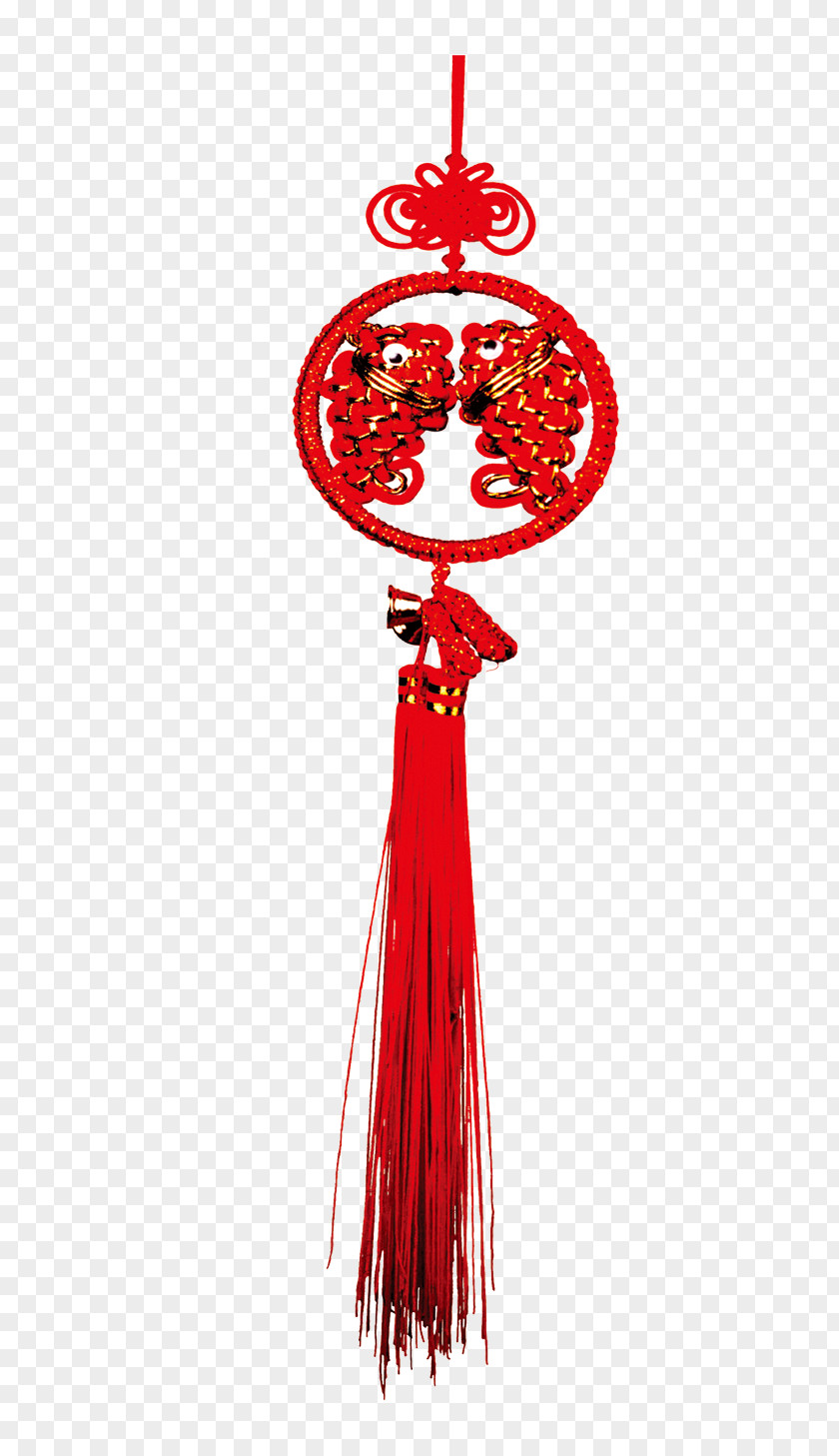 Red Pisces Chinese Knot Chinesischer Knoten Drawing PNG