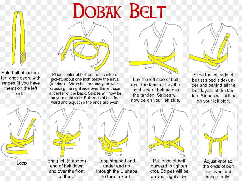 Belt Taekwondo Dobok Obi Martial Arts PNG