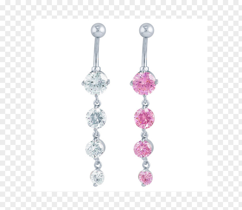 Jewellery Earring Body Pink M RTV PNG