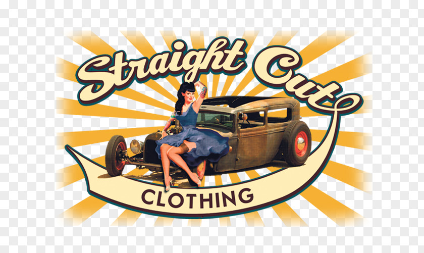 Vintage Rockabilly Hot Rod Logo Clothing Retro Style PNG