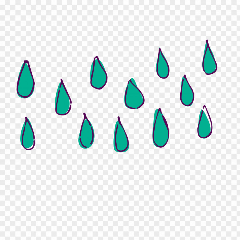 Cartoon Raindrop Material Drawing Rain PNG