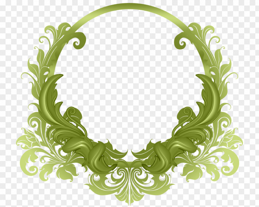 Green Frame Paper PNG