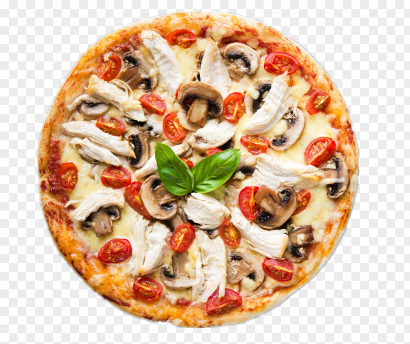Mushroom Pizza Italian Cuisine Take-out Barbecue Chicken PNG