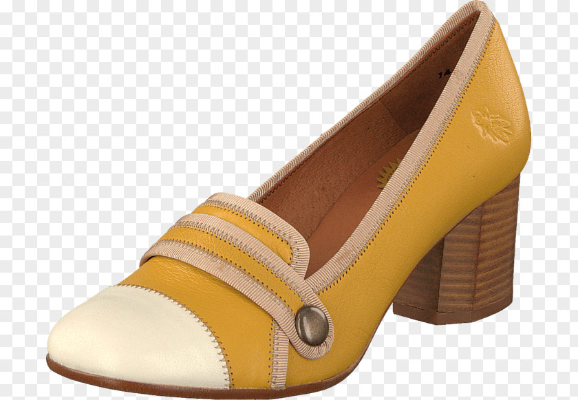 Fly Front Slipper High-heeled Shoe Yellow Court PNG