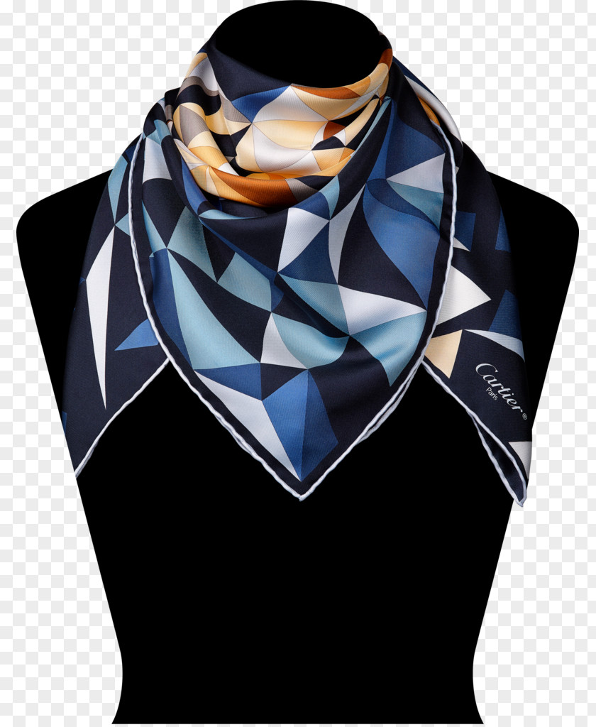 Shawls Scarf Blue Silk Cartier Orange PNG