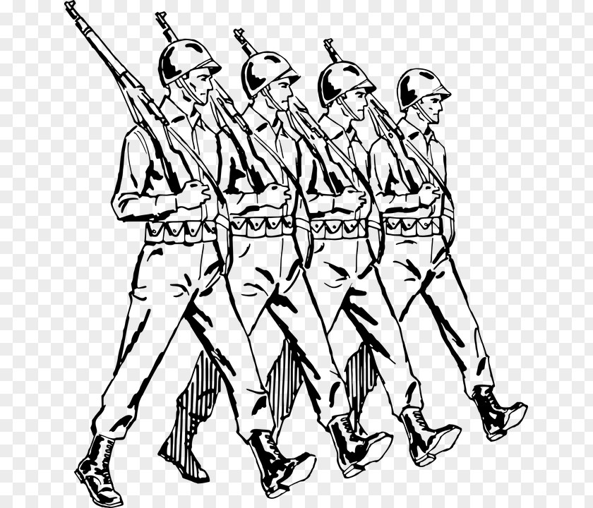 Soldier Marching Clip Art PNG