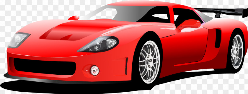 Vector Realistic Red Sports Car Luxury Vehicle Royalty-free PNG